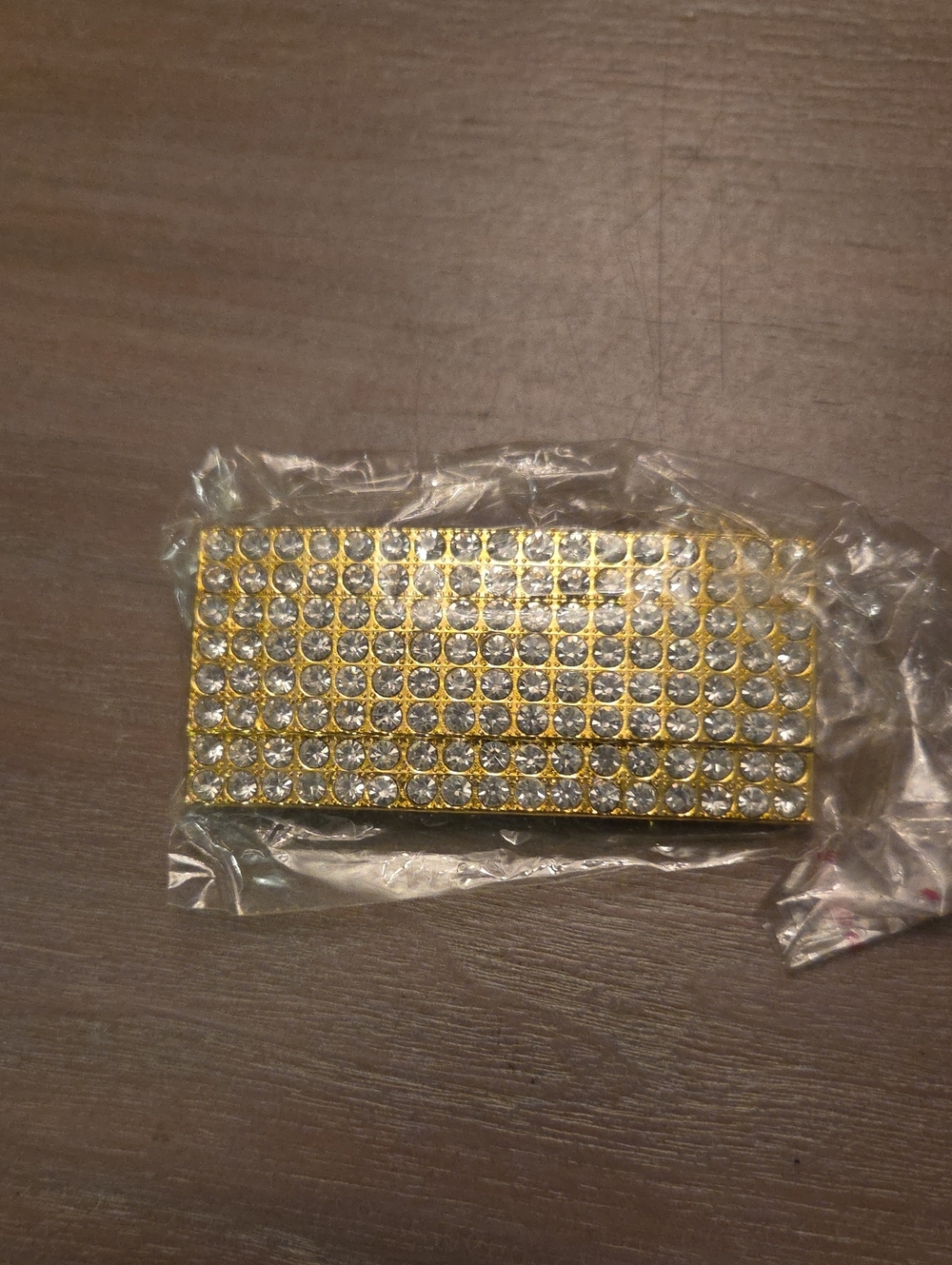 vintage gold-tone rectangular belt buckle